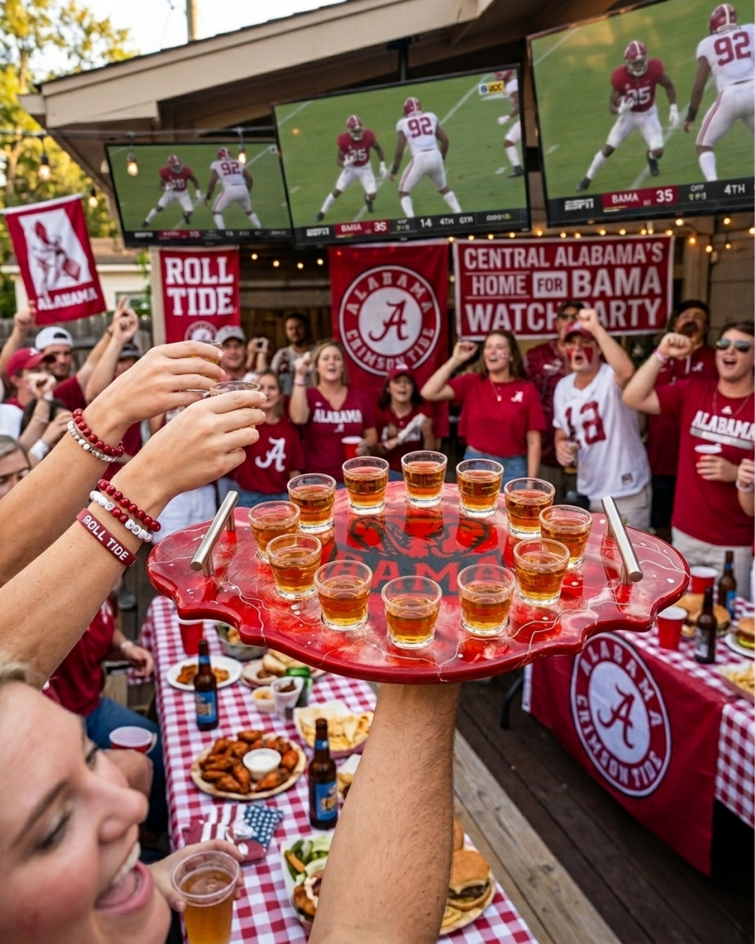 Bama Shot Glass Tray