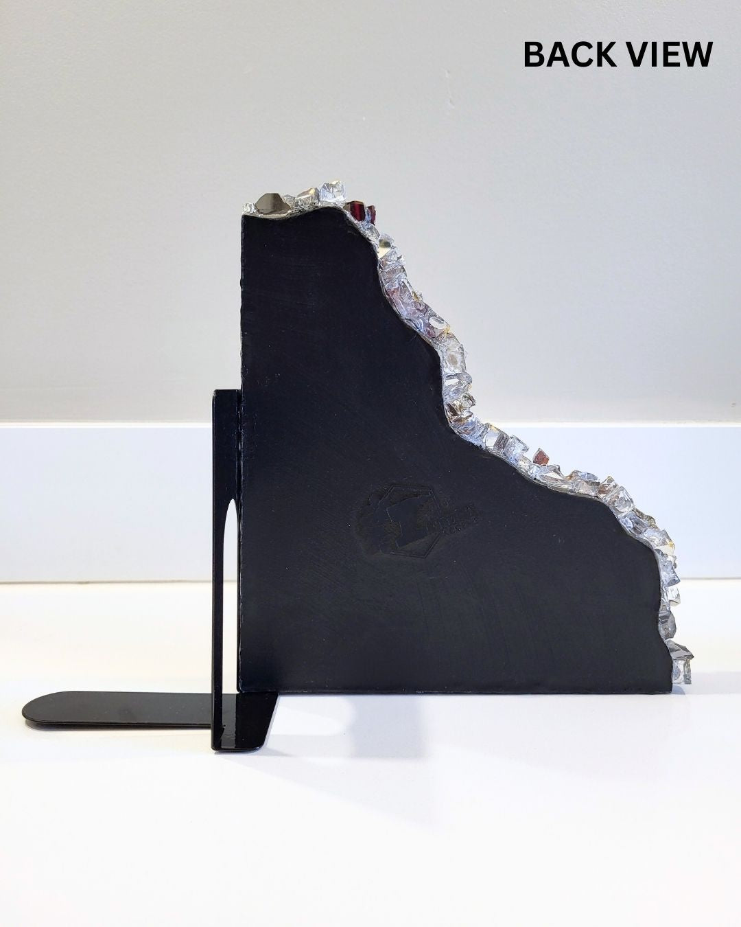 Luxe Geode Resin Bookends (Grey)
