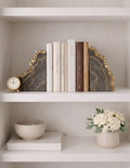 Luxe Geode Resin Bookends (Grey)