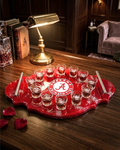 Crimson Legacy Shot Glass Tray