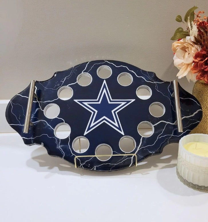 Cowboys Shot Glass Tray 12-Slot