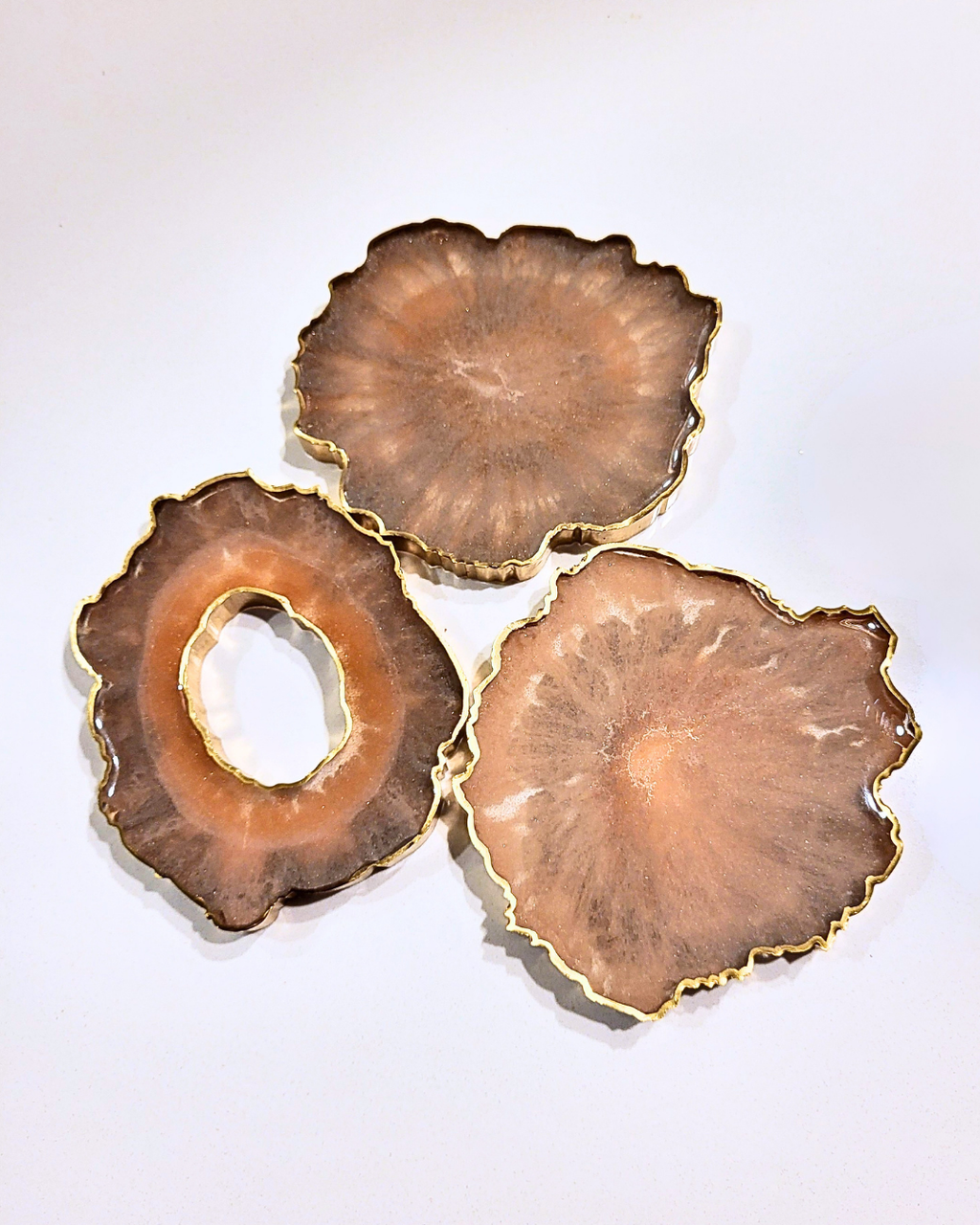 Aura Gold Agate Coasters