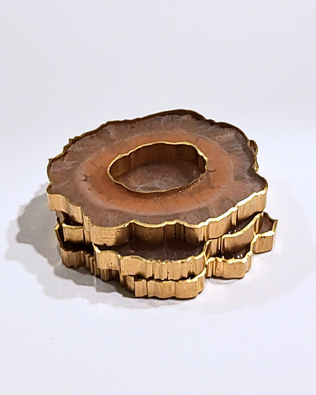 Aura Gold Agate Coasters