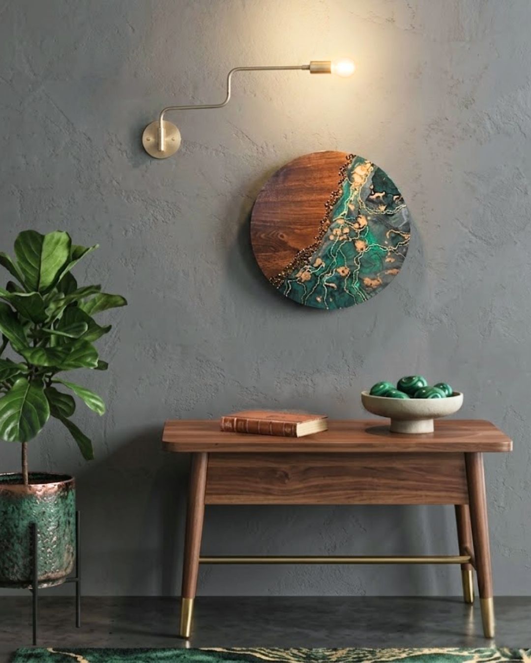 Lucky Charms Wood Resin Lazy Susan & Wall Art