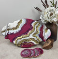 Fuchsia Resin Decorative Tray