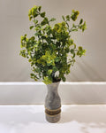 Nature's Embrace: Peak-Through Vase with Pebbles and Greenery