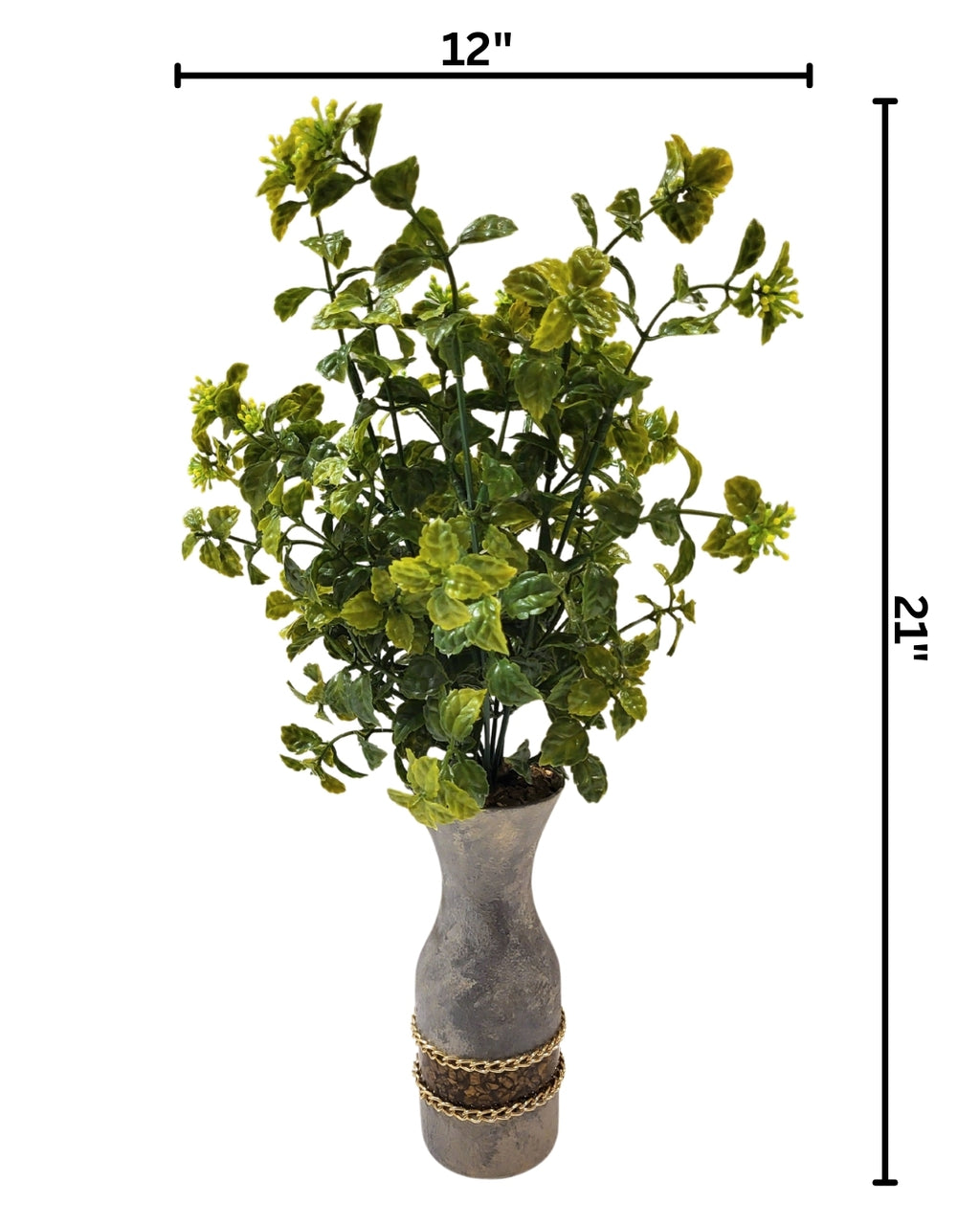 Nature's Embrace: Peak-Through Vase with Pebbles and Greenery