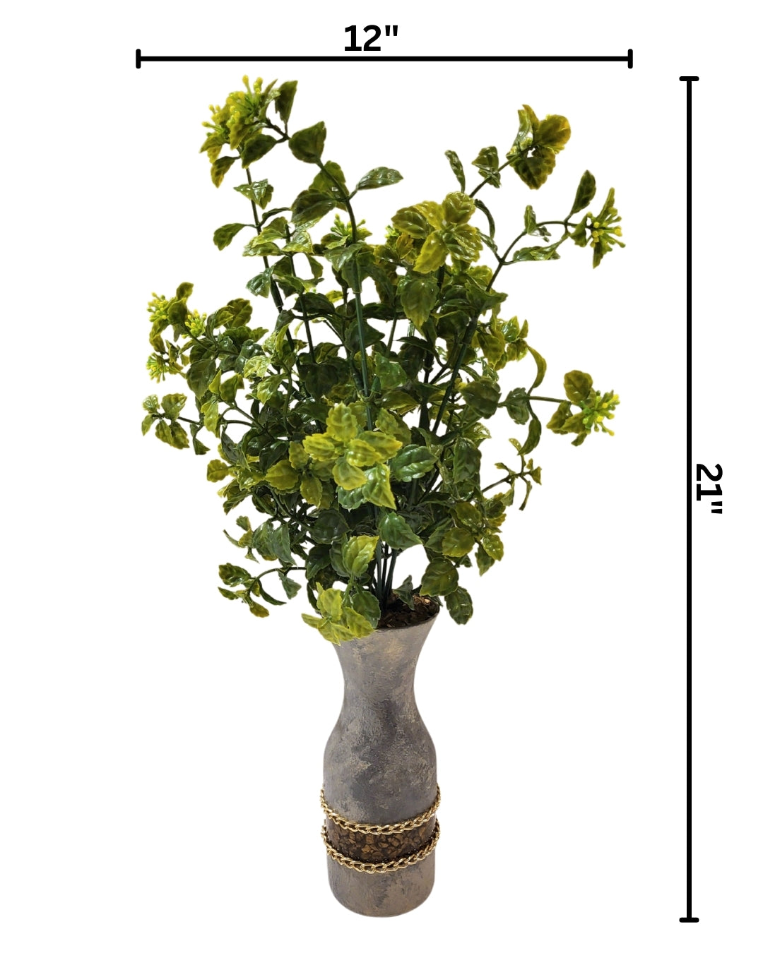 Nature's Embrace: Peak-Through Vase with Pebbles and Greenery