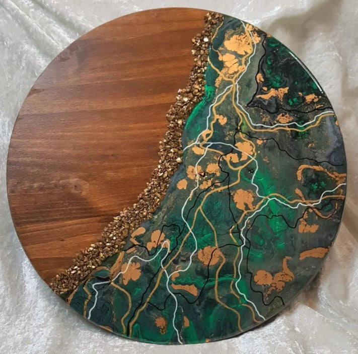 Lucky Charms Wood Resin Lazy Susan & Wall Art