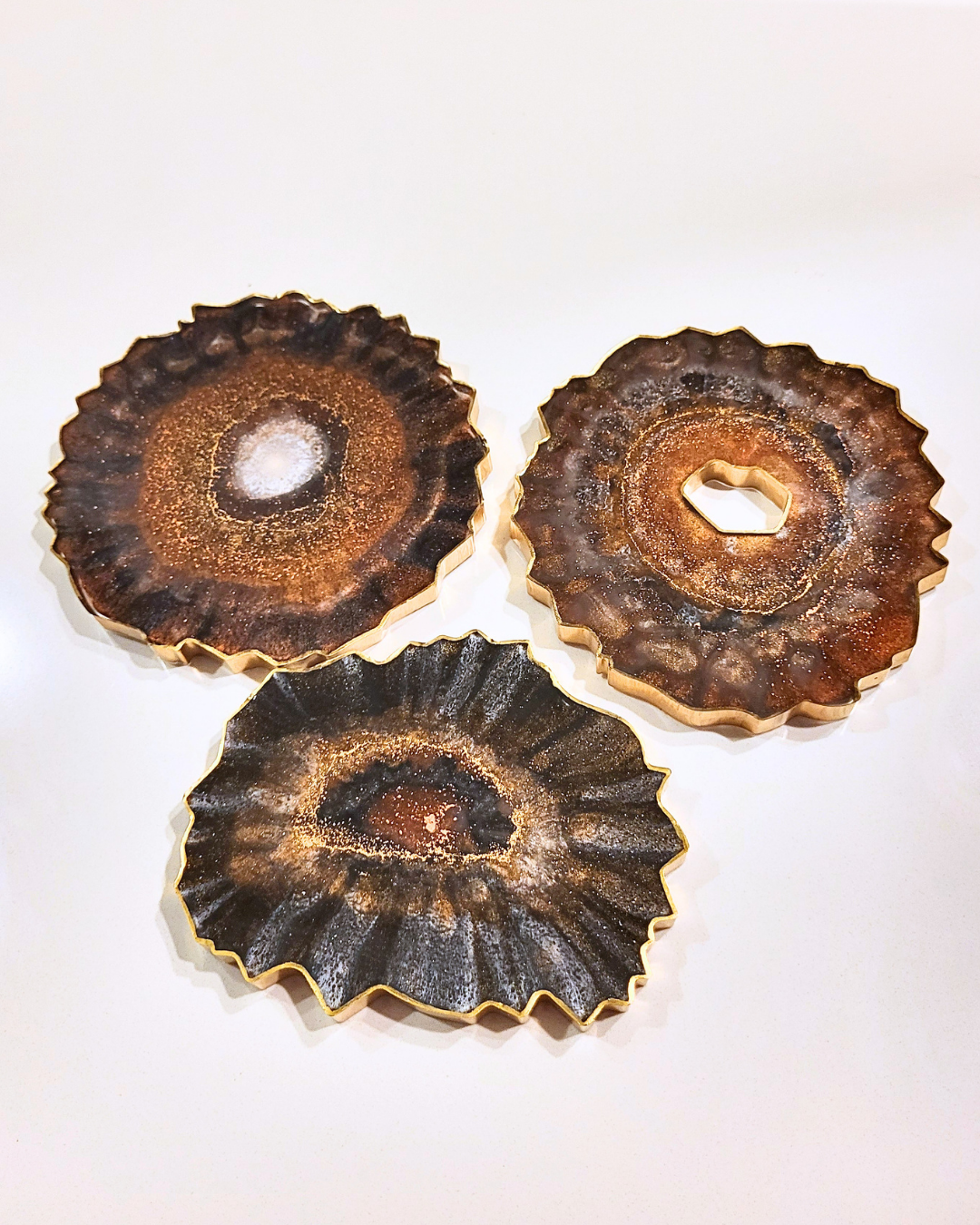 Obsidian & Bronze Solstice Coaster Set