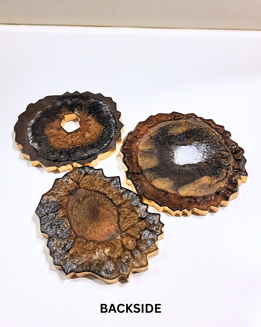 Obsidian & Bronze Solstice Coaster Set