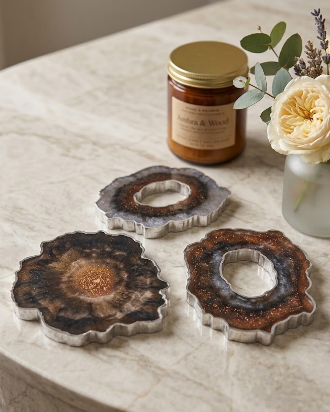 Smoked Topaz Artisan Coasters