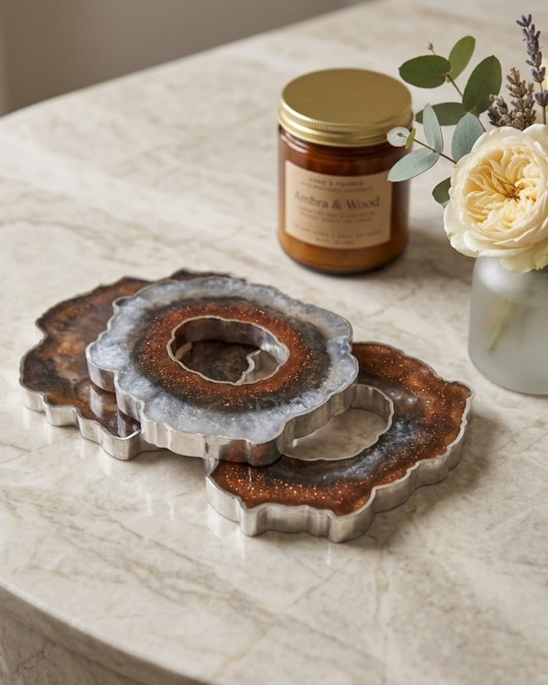Smoked Topaz Artisan Coasters
