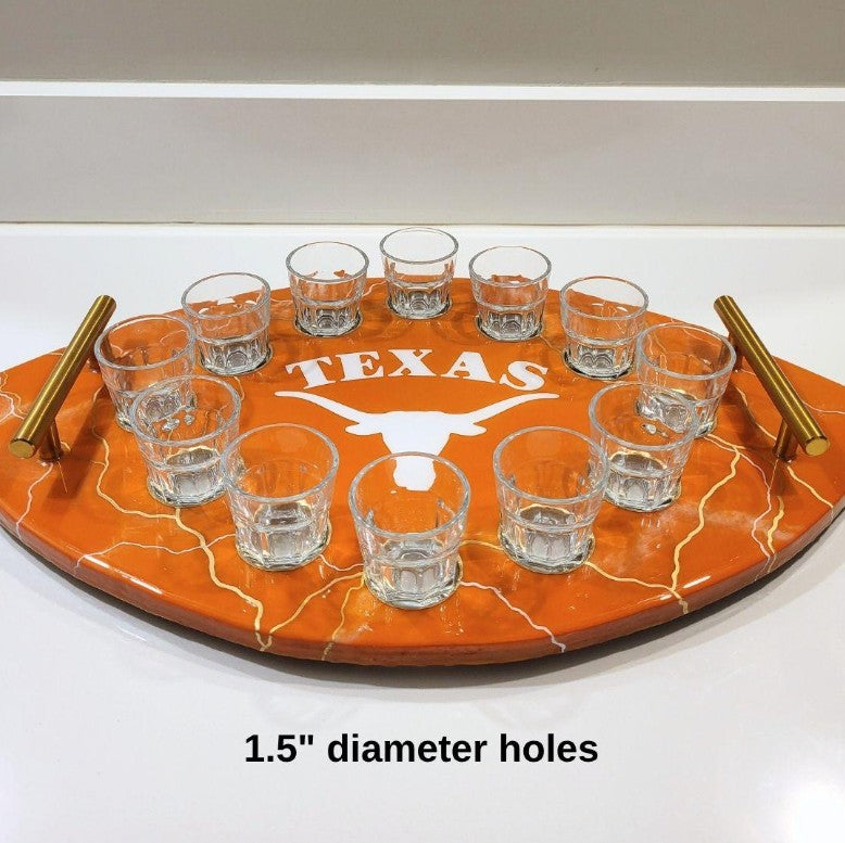 Texas Longhorns Shot Glass Tray 12-Slot