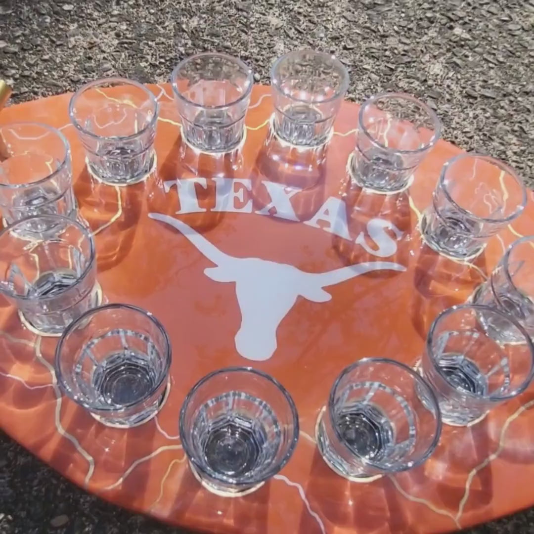 Texas Longhorns Shot Glass Tray 12-Slot