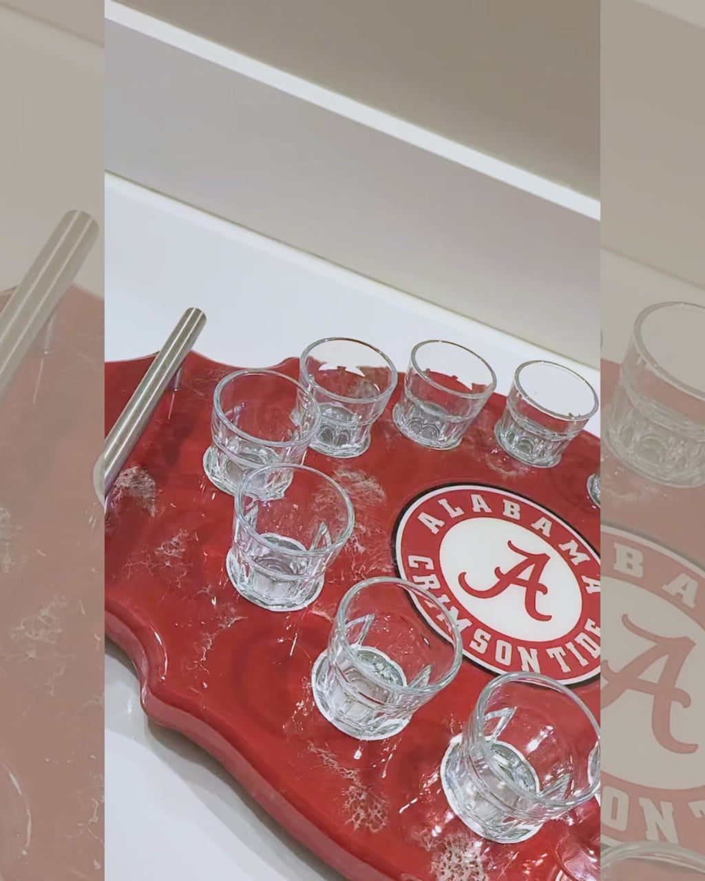 Crimson Legacy Shot Glass Tray