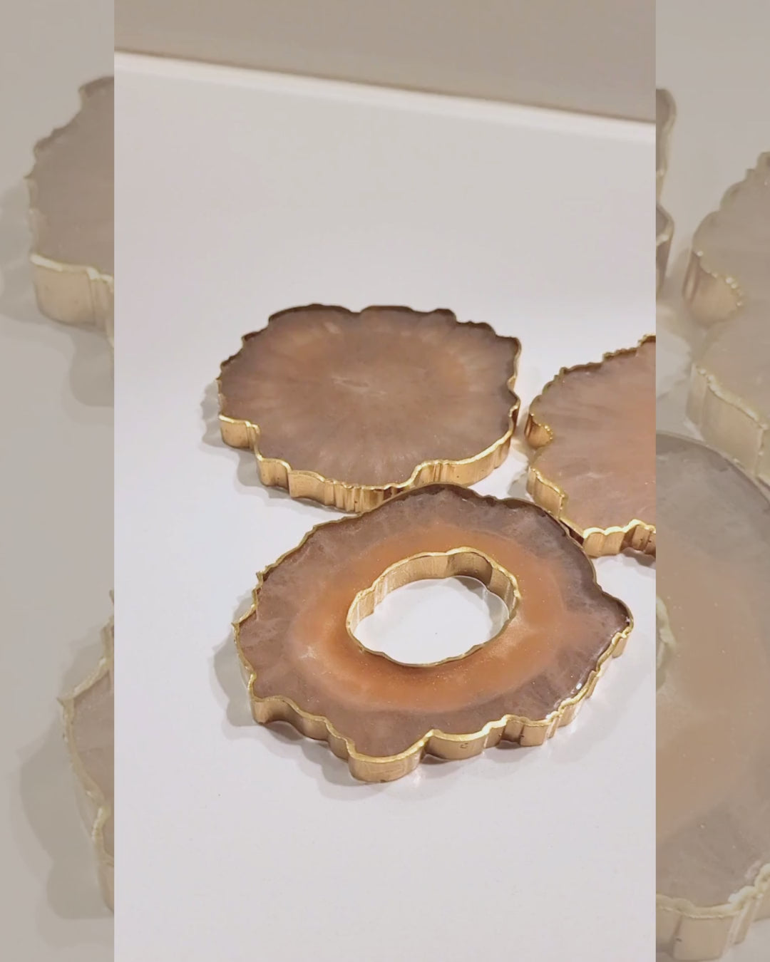 Aura Gold Agate Coasters