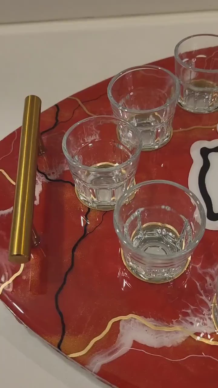 Kansas City Chiefs Shot Glass Tray